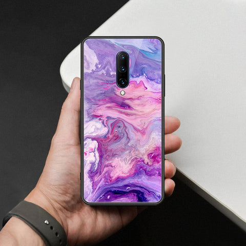 OnePlus 7 Pro Cover - Colorful Marble Series - HQ Ultra Shine Premium Infinity Glass Soft Silicon Borders Case