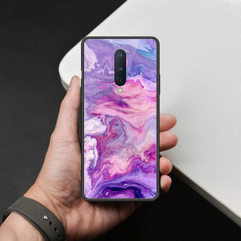 OnePlus 8 Cover - Colorful Marble Series - HQ Ultra Shine Premium Infinity Glass Soft Silicon Borders Case