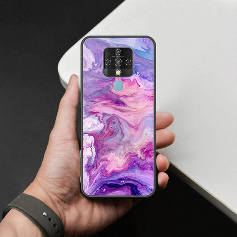 Tecno Camon 16 Pro Cover - Colorful Marble Series - HQ Ultra Shine Premium Infinity Glass Soft Silicon Borders Case