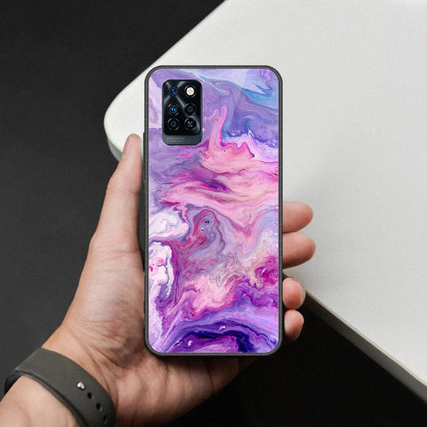 Infinix Note 10 Pro Cover - Colorful Marble Series - HQ Ultra Shine Premium Infinity Glass Soft Silicon Borders Case