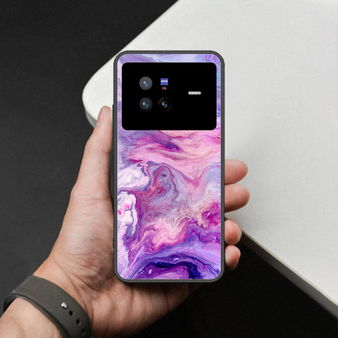 Vivo X80 Cover - Colorful Marble Series - HQ Ultra Shine Premium Infinity Glass Soft Silicon Borders Case