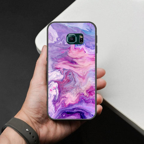 Samsung Galaxy S6 Edge Plus Cover - Colorful Marble Series - HQ Ultra Shine Premium Infinity Glass Soft Silicon Borders Case