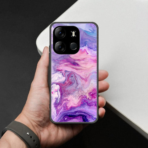 Infinix Smart 7 Plus Cover - Colorful Marble Series - HQ Ultra Shine Premium Infinity Glass Soft Silicon Borders Case