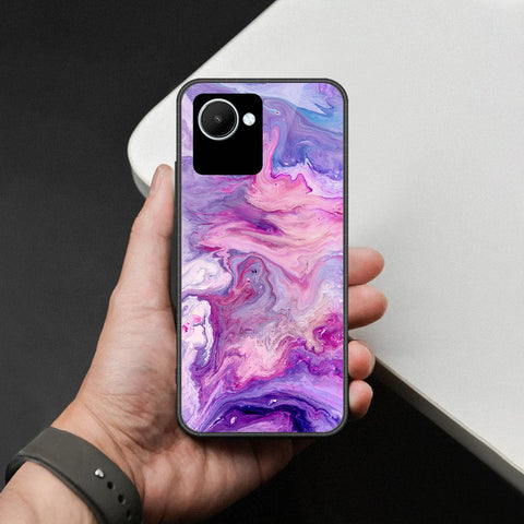 Realme C30 Cover - Colorful Marble Series - HQ Ultra Shine Premium Infinity Glass Soft Silicon Borders Case