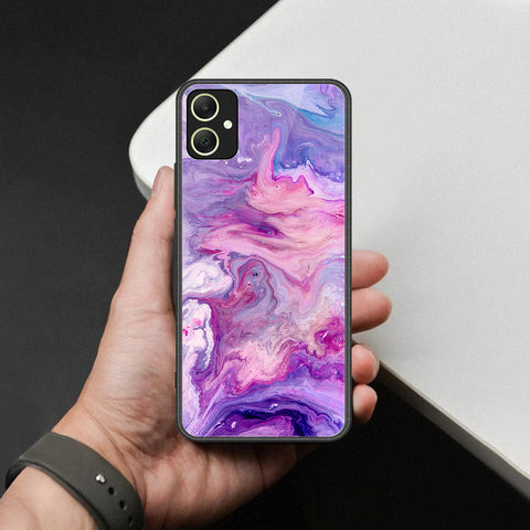 Samsung Galaxy F05 Cover - Colorful Marble Series - HQ Ultra Shine Premium Infinity Glass Soft Silicon Borders Case