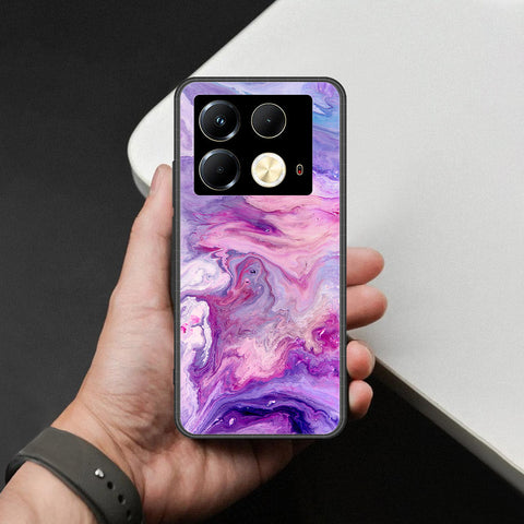 Infinix Note 40 Cover - Colorful Marble Series - HQ Ultra Shine Premium Infinity Glass Soft Silicon Borders Case