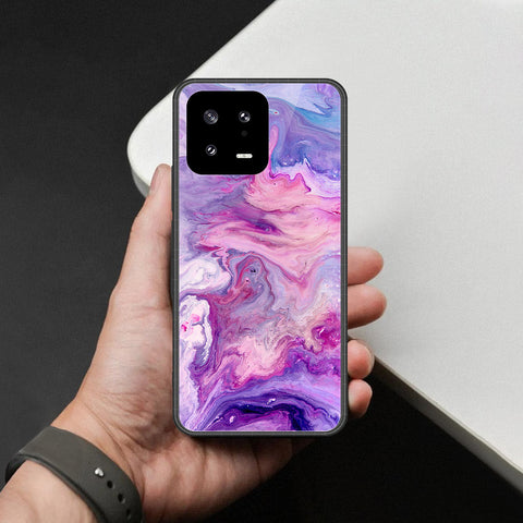 Xiaomi 13 Cover - Colorful Marble Series - HQ Ultra Shine Premium Infinity Glass Soft Silicon Borders Case