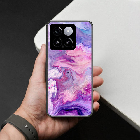 Xiaomi 14 Cover - Colorful Marble Series - HQ Ultra Shine Premium Infinity Glass Soft Silicon Borders Case