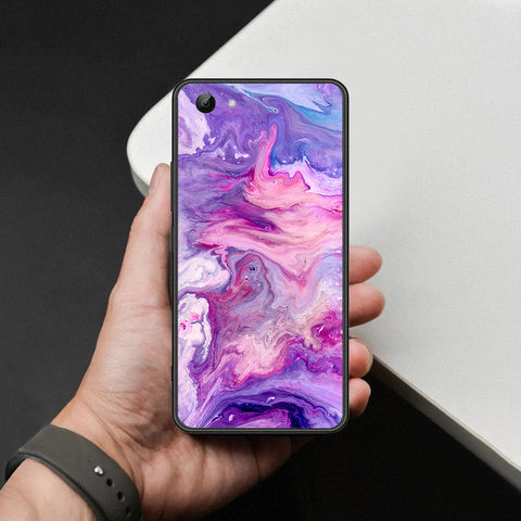 Vivo Y81s Cover - Colorful Marble Series - HQ Ultra Shine Premium Infinity Glass Soft Silicon Borders Case