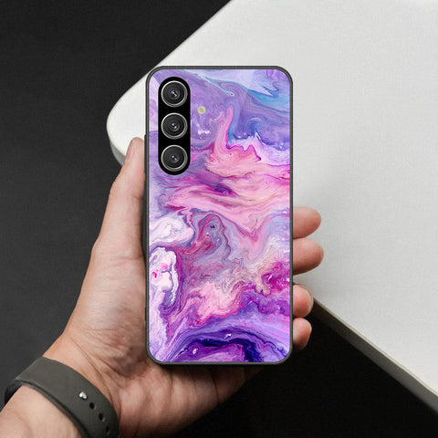 Samsung Galaxy S25 Cover - Colorful Marble Series - HQ Ultra Shine Premium Infinity Glass Soft Silicon Borders Case