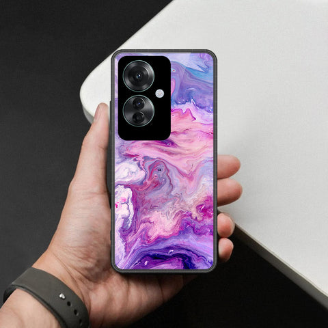 Oppo Reno 11F 5G Cover - Colorful Marble Series - HQ Ultra Shine Premium Infinity Glass Soft Silicon Borders Case