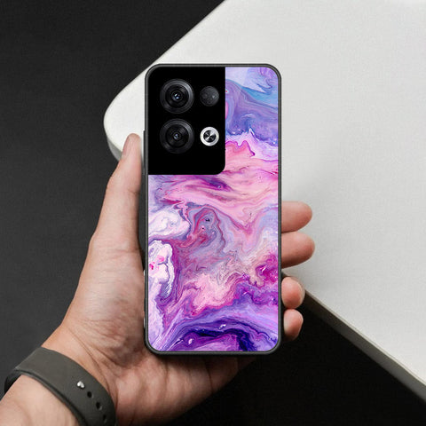 Oppo Reno 8 Pro Plus Cover - Colorful Marble Series - HQ Ultra Shine Premium Infinity Glass Soft Silicon Borders Case
