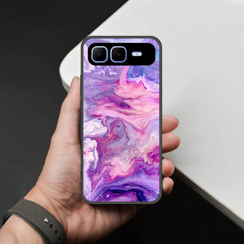 Infinix Smart 10 Plus Cover - Colorful Marble Series - HQ Ultra Shine Premium Infinity Glass Soft Silicon Borders Case