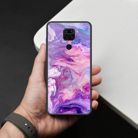 Xiaomi Redmi 10X 4G Cover - Colorful Marble Series - HQ Ultra Shine Premium Infinity Glass Soft Silicon Borders Case