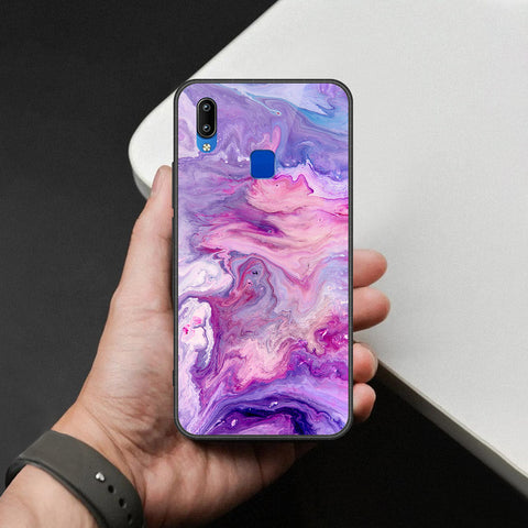 Vivo Y90 Cover - Colorful Marble Series - HQ Ultra Shine Premium Infinity Glass Soft Silicon Borders Case