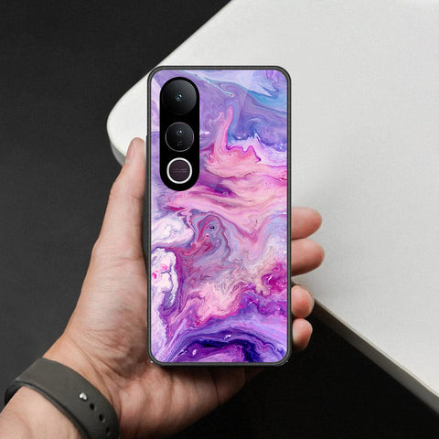 Vivo V50 Lite Cover - Colorful Marble Series - HQ Ultra Shine Premium Infinity Glass Soft Silicon Borders Case