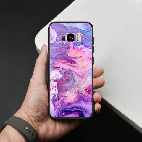 Samsung Galaxy S8 Cover - Colorful Marble Series - HQ Ultra Shine Premium Infinity Glass Soft Silicon Borders Case