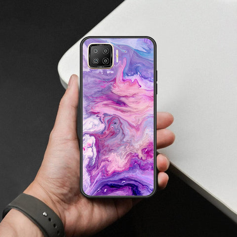 Oppo F17 Cover - Colorful Marble Series - HQ Ultra Shine Premium Infinity Glass Soft Silicon Borders Case