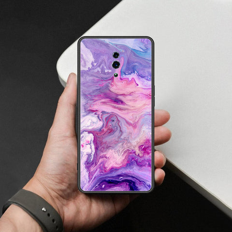 Oppo Reno Cover - Colorful Marble Series - HQ Ultra Shine Premium Infinity Glass Soft Silicon Borders Case