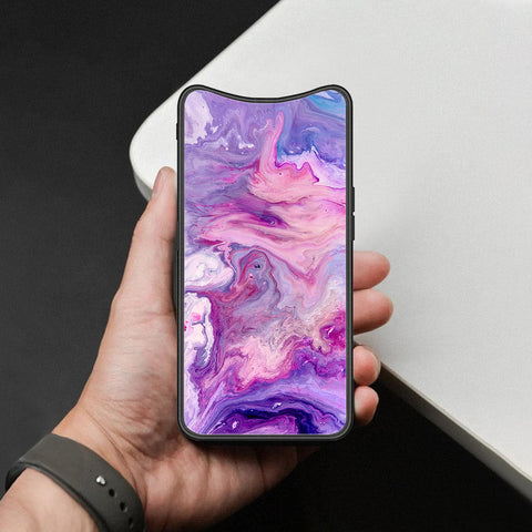 Oppo Find X Cover - Colorful Marble Series - HQ Ultra Shine Premium Infinity Glass Soft Silicon Borders Case