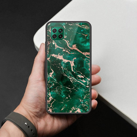Huawei Nova 6 SE Cover - Colorful Marble Series - HQ Ultra Shine Premium Infinity Glass Soft Silicon Borders Case