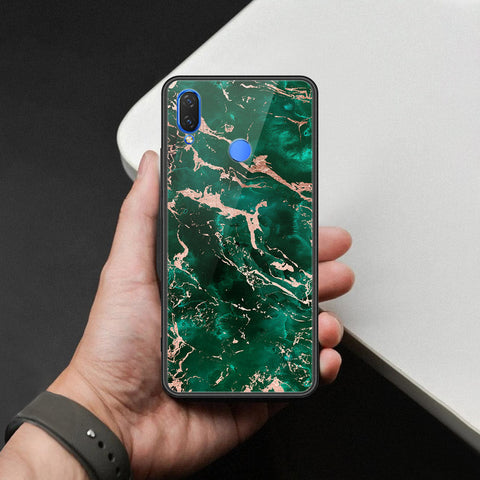 Huawei Enjoy 9 Plus Cover - Colorful Marble Series - HQ Ultra Shine Premium Infinity Glass Soft Silicon Borders Case