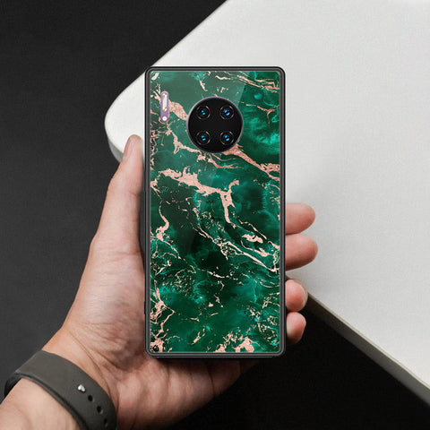 Huawei Mate 30 Pro Cover - Colorful Marble Series - HQ Ultra Shine Premium Infinity Glass Soft Silicon Borders Case