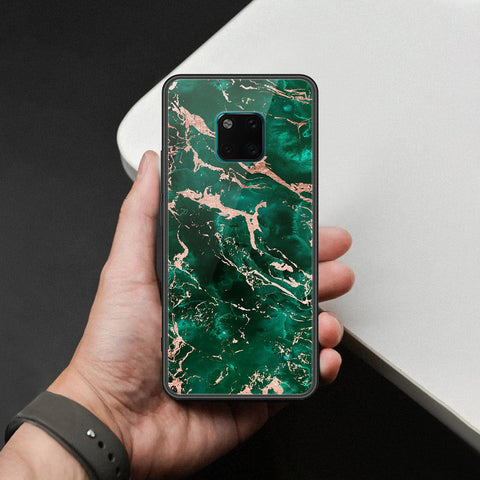Huawei Mate 20 Pro Cover - Colorful Marble Series - HQ Ultra Shine Premium Infinity Glass Soft Silicon Borders Case