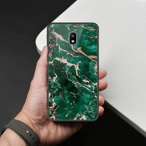 Samsung Galaxy J4 2018 Cover - Colorful Marble Series - HQ Ultra Shine Premium Infinity Glass Soft Silicon Borders Case