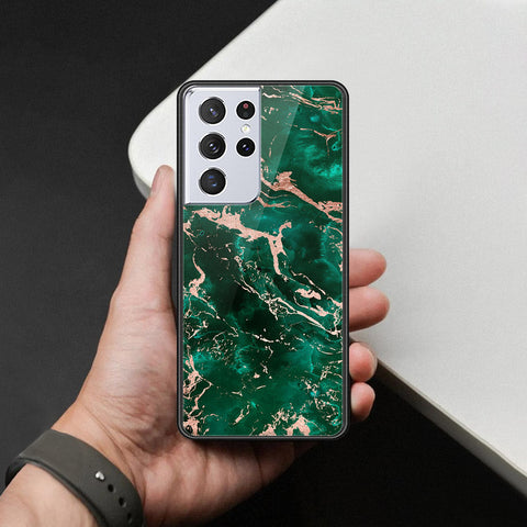 Samsung Galaxy S21 Ultra 5G Cover - Colorful Marble Series - HQ Ultra Shine Premium Infinity Glass Soft Silicon Borders Case