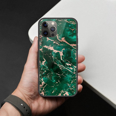 iPhone 12 Pro Max - Colorful Marble Series - HQ Ultra Shine Premium Infinity Glass Soft Silicon Borders Case