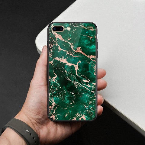 iPhone 8 Plus / 7 Plus - Colorful Marble Series - HQ Ultra Shine Premium Infinity Glass Soft Silicon Borders Case