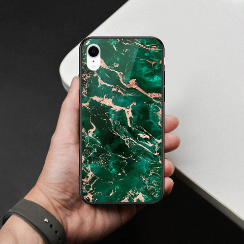 iPhone XR - Colorful Marble Series - HQ Ultra Shine Premium Infinity Glass Soft Silicon Borders Case