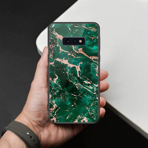 Samsung Galaxy S10e Cover - Colorful Marble Series - HQ Ultra Shine Premium Infinity Glass Soft Silicon Borders Case