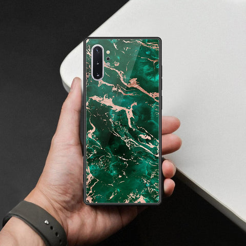 Samsung Galaxy Note 10 Plus Cover - Colorful Marble Series - HQ Ultra Shine Premium Infinity Glass Soft Silicon Borders Case