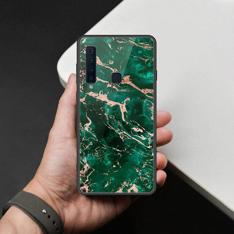 Samsung Galaxy A9 2018 Cover - Colorful Marble Series - HQ Ultra Shine Premium Infinity Glass Soft Silicon Borders Case