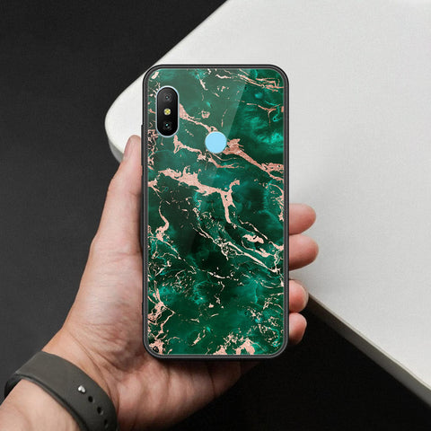 Xiaomi Redmi Note 6 Pro Cover - Colorful Marble Series - HQ Ultra Shine Premium Infinity Glass Soft Silicon Borders Case