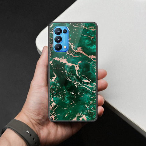 Oppo Reno 5 Pro 5G Cover - Colorful Marble Series - HQ Ultra Shine Premium Infinity Glass Soft Silicon Borders Case