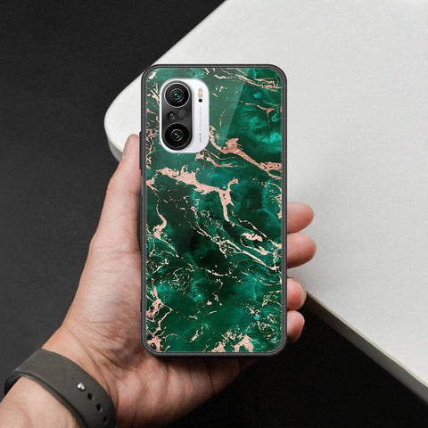 Xiaomi Poco F3 Cover - Colorful Marble Series - HQ Ultra Shine Premium Infinity Glass Soft Silicon Borders Case