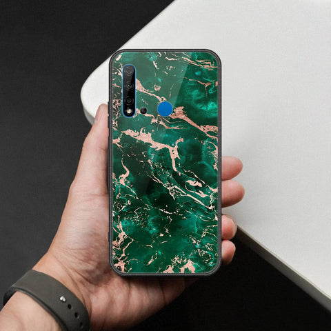 Huawei P20 Lite 2019 Cover - Colorful Marble Series - HQ Ultra Shine Premium Infinity Glass Soft Silicon Borders Case
