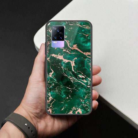 Vivo V21e Cover - Colorful Marble Series - HQ Ultra Shine Premium Infinity Glass Soft Silicon Borders Case