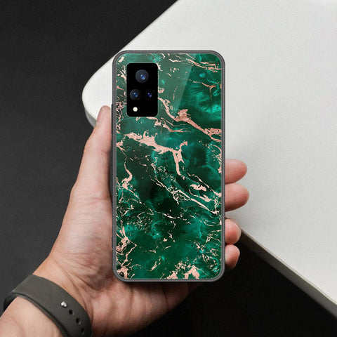 Vivo V21 5G Cover - Colorful Marble Series - HQ Ultra Shine Premium Infinity Glass Soft Silicon Borders Case