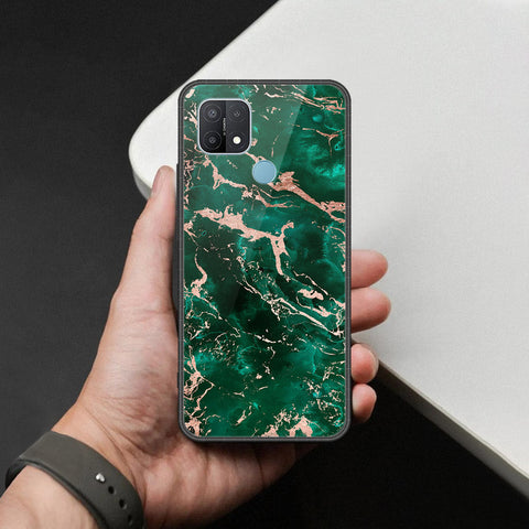 Oppo A15s Cover - Colorful Marble Series - HQ Ultra Shine Premium Infinity Glass Soft Silicon Borders Case