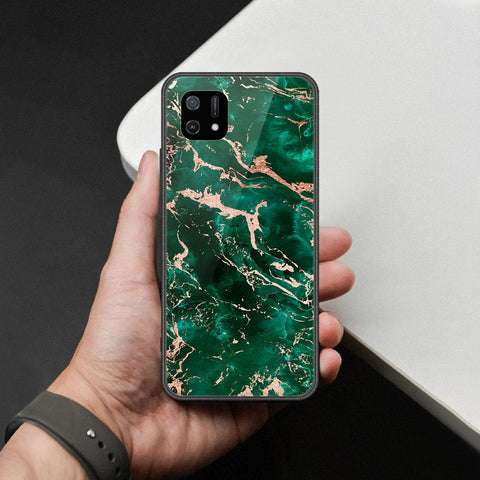 Oppo A16K Cover - Colorful Marble Series - HQ Ultra Shine Premium Infinity Glass Soft Silicon Borders Case