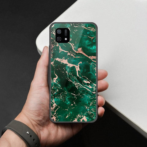 Oppo A16e Cover - Colorful Marble Series - HQ Ultra Shine Premium Infinity Glass Soft Silicon Borders Case