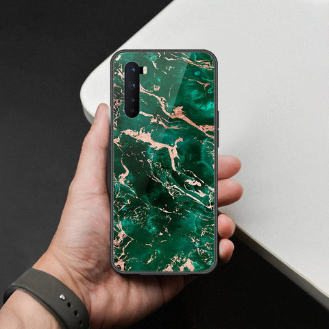 OnePlus Nord Cover - Colorful Marble Series - HQ Ultra Shine Premium Infinity Glass Soft Silicon Borders Case