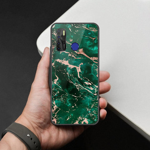 Tecno Camon 15 Air Cover - Colorful Marble Series - HQ Ultra Shine Premium Infinity Glass Soft Silicon Borders Case