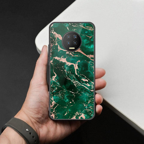 Infinix Note 7 Cover - Colorful Marble Series - HQ Ultra Shine Premium Infinity Glass Soft Silicon Borders Case