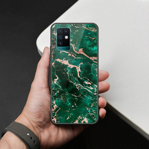 Infinix Note 10 Cover - Colorful Marble Series - HQ Ultra Shine Premium Infinity Glass Soft Silicon Borders Case