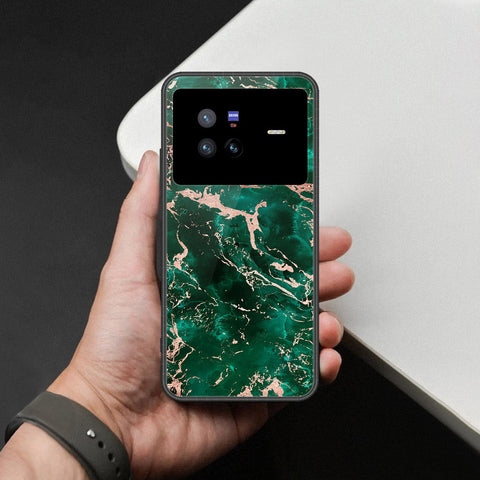 Vivo X80 Cover - Colorful Marble Series - HQ Ultra Shine Premium Infinity Glass Soft Silicon Borders Case